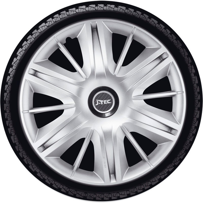 4-Delige J-Tec Wieldoppenset Maximus 15-inch zilver